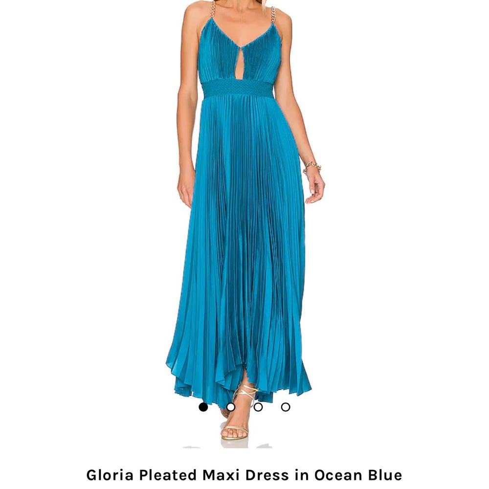 Gloria Pleated Maxi Dress Alice and Olivia